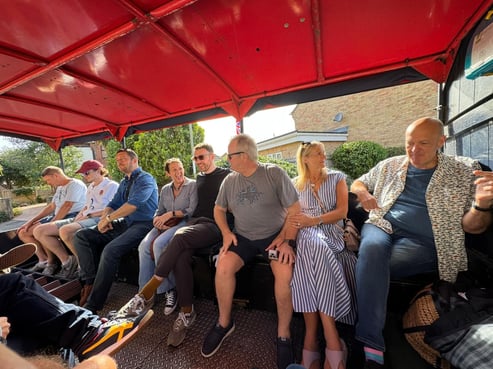 Beyond Encryption team on the HMS Sultan Super Sentinel steam car