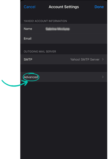 Mail account settings used to configure S/MIME on an older iOS version