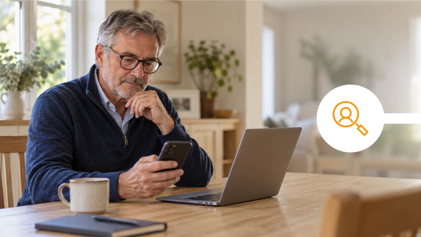 Adviser reviewing a client message