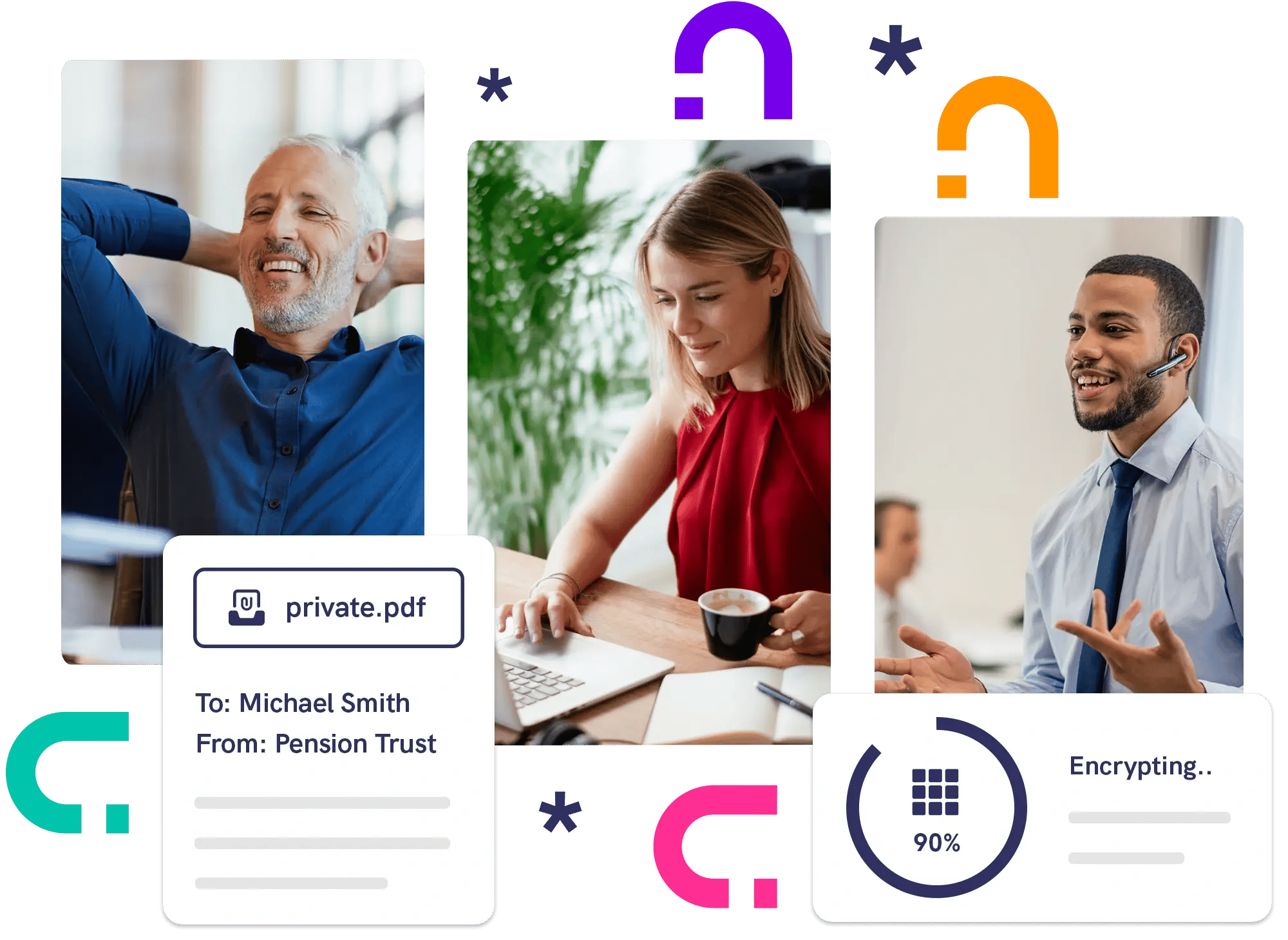 Financial services professionals and businesses using Mailock to send securely