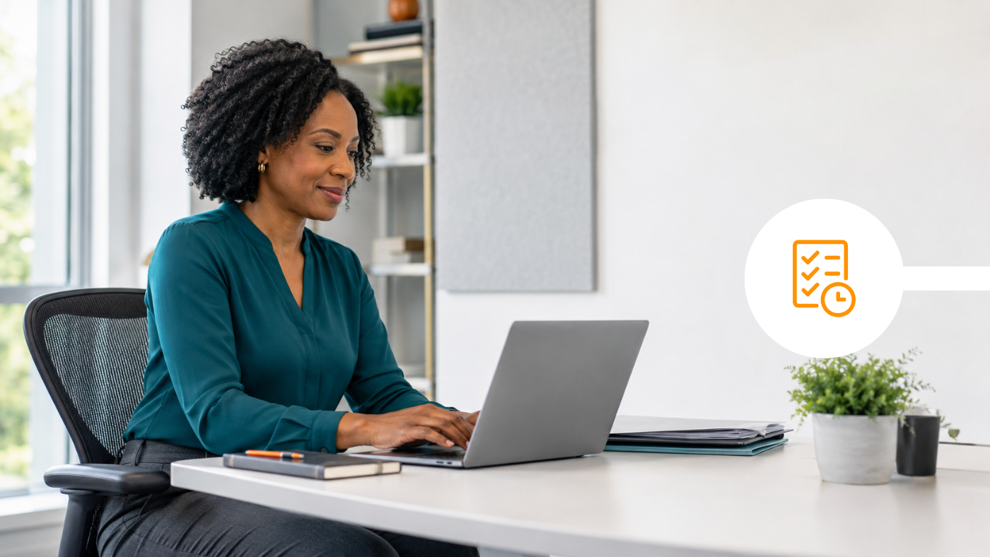 Financial services professional preparing a secure client email