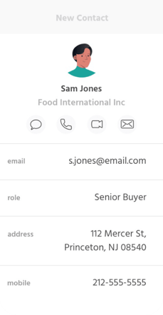 Evercontact Outlook add-in screenshot Evercontact Outlook add-in screenshot showing contact details extracted from an email signature