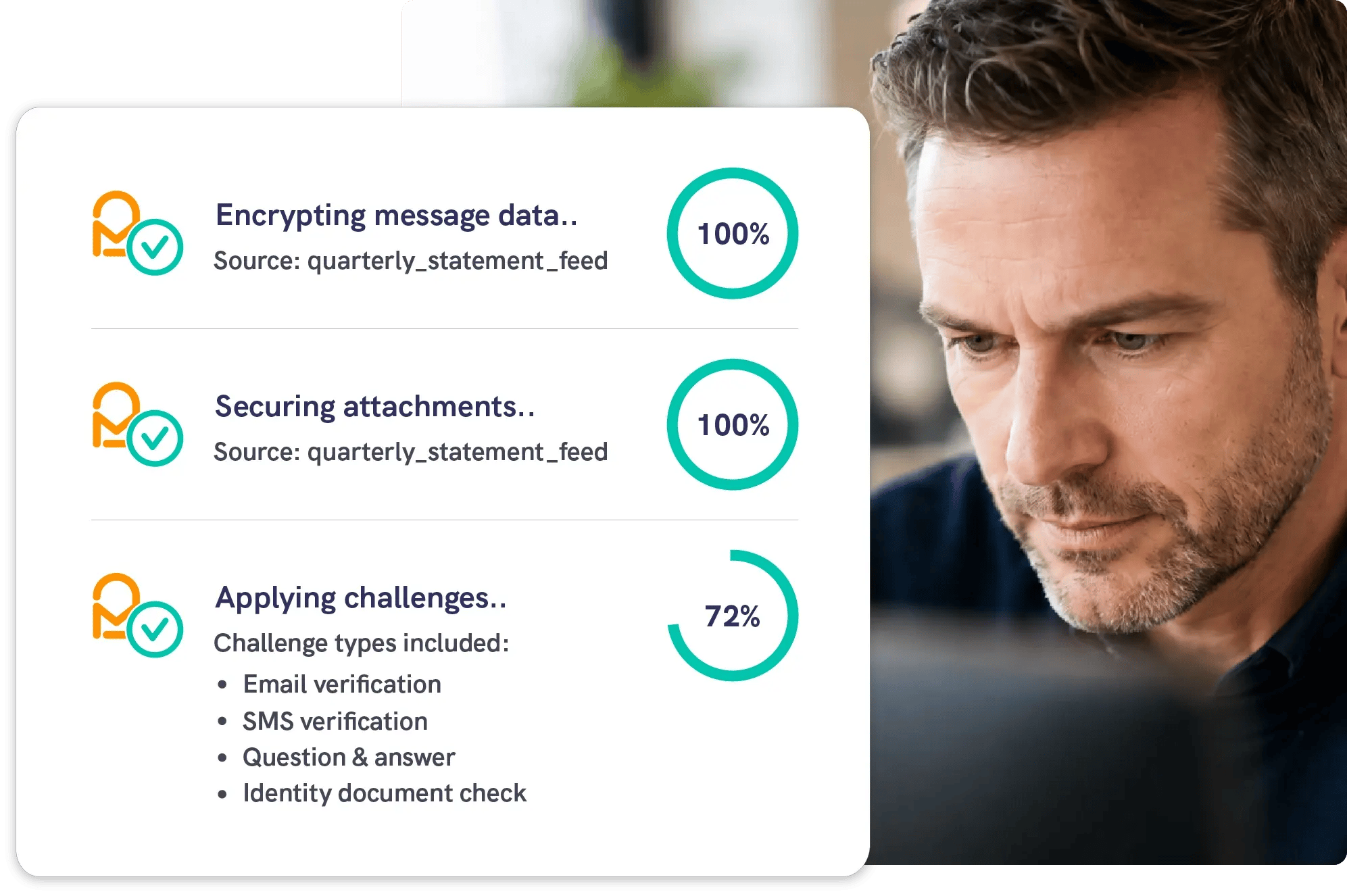 IT director managing secure email bulk send job
