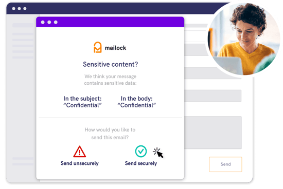 Mailock security alert in Outlook