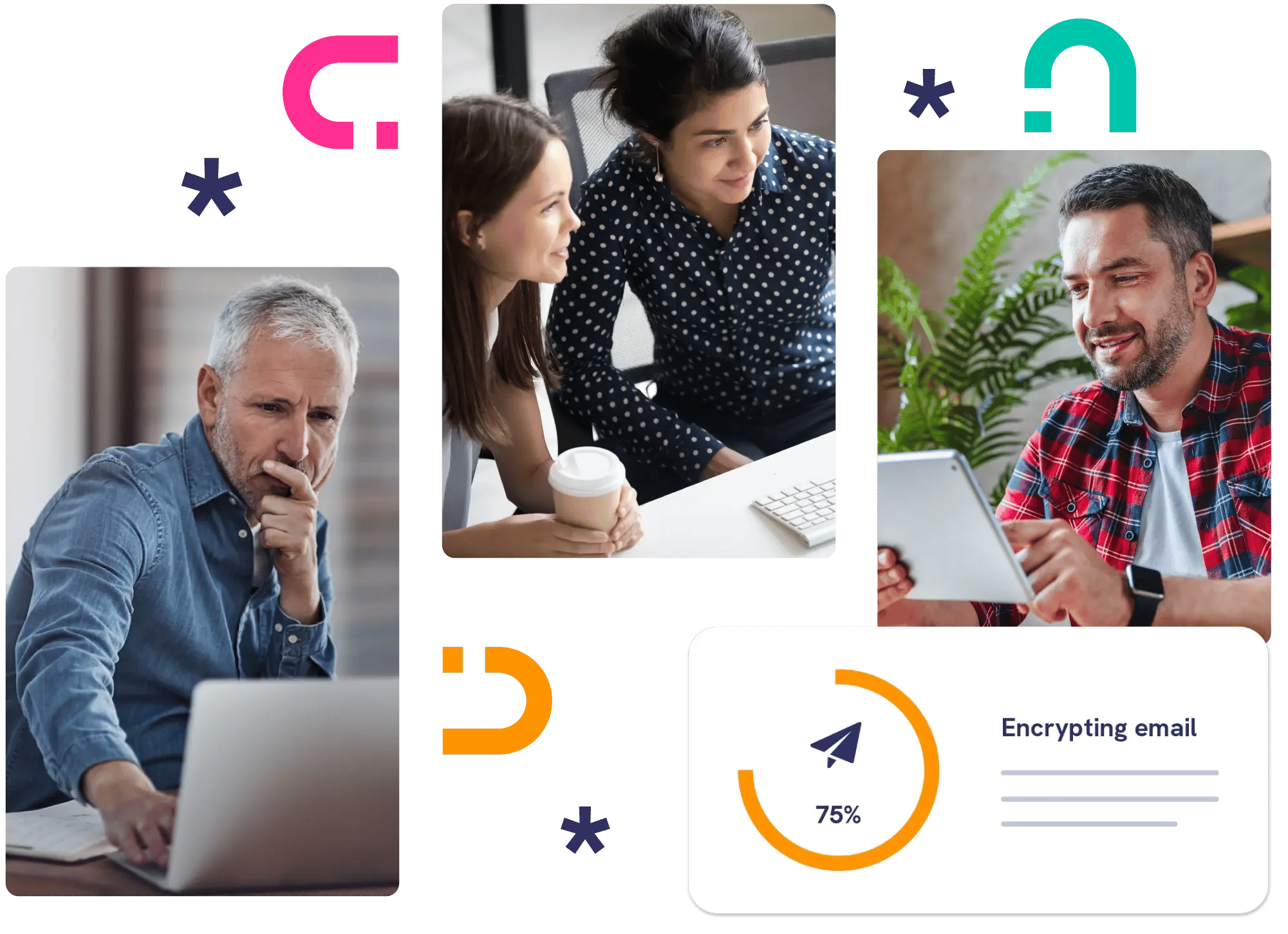 Businesses and customers using Mailock secure email for different use cases