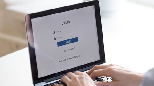 Logging in online