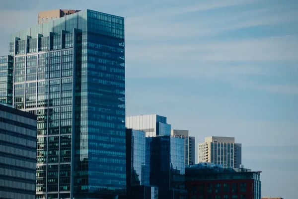 Glass skyscrapers of a modern corporate skyline