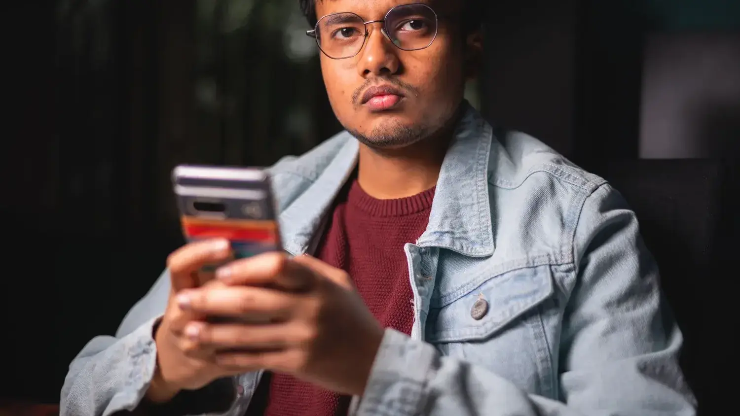 A person verifying their identity on a smartphone