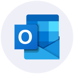 Outlook.com logo in blue and white